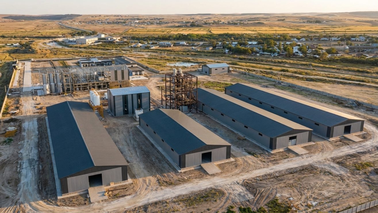 Завод КазКрахмал, Шардара — металлоконструкции